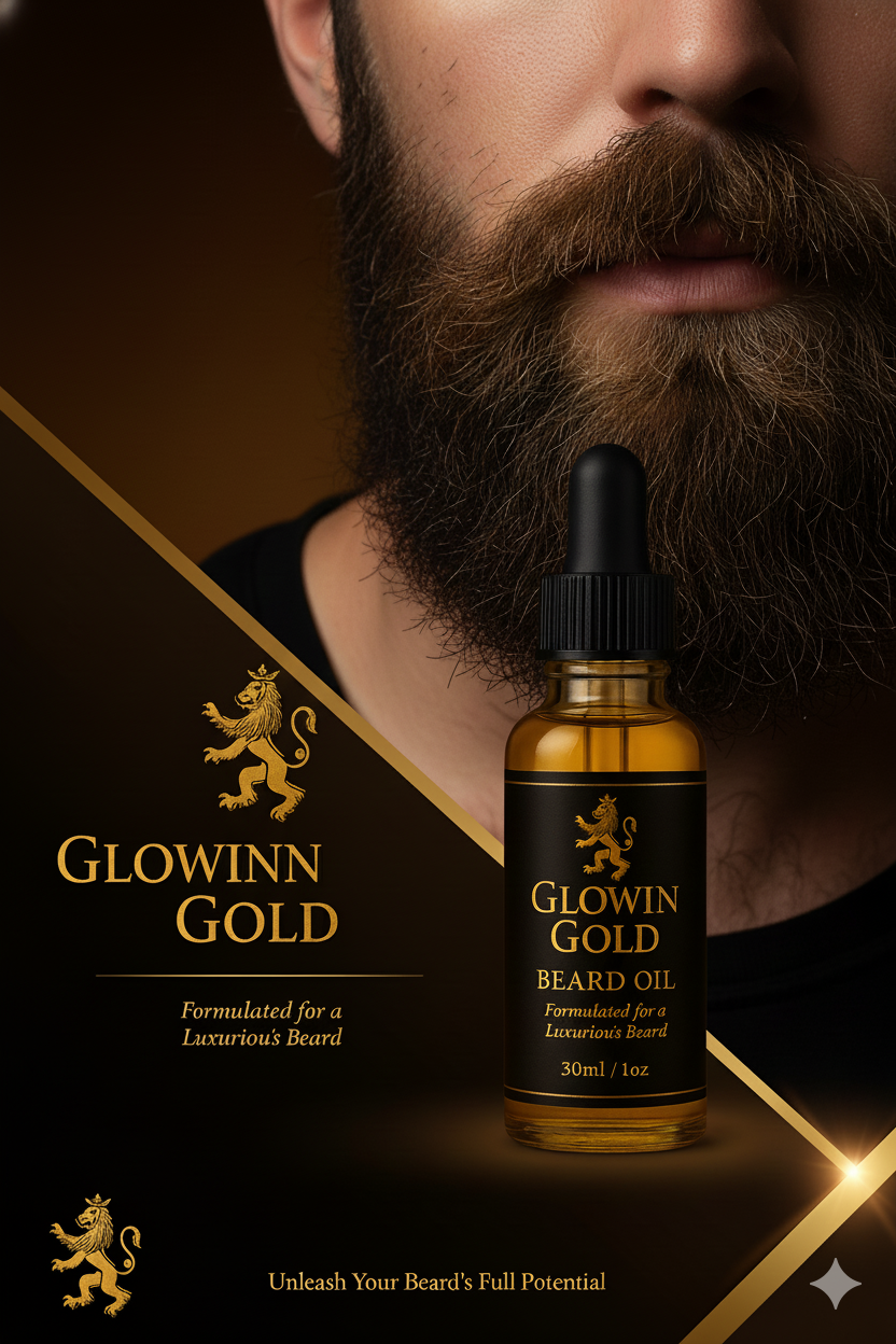 Glowin Gold Beard Oil | Thick, Strong & Healthy Beard