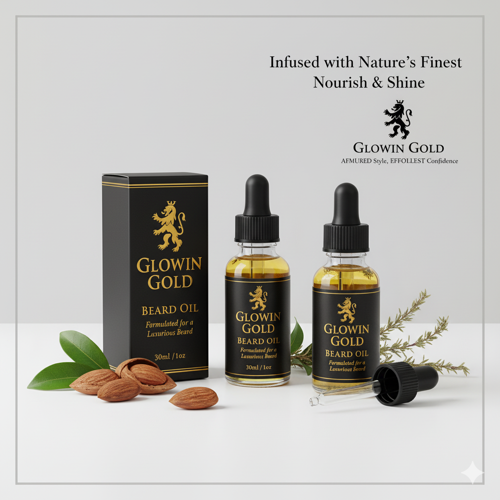 Glowin Gold Beard Oil | Thick, Strong & Healthy Beard