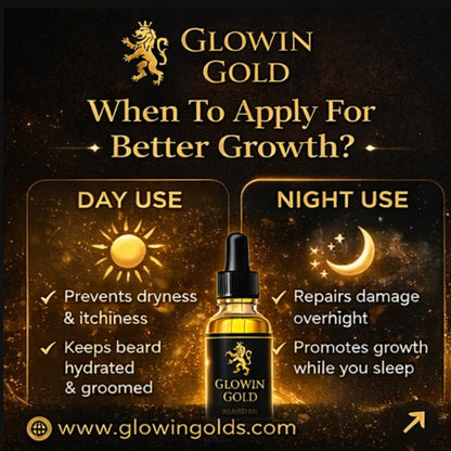 Glowin Gold Beard Oil | Thick, Strong & Healthy Beard